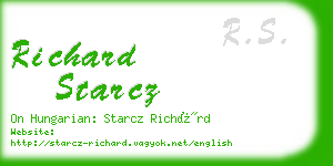 richard starcz business card